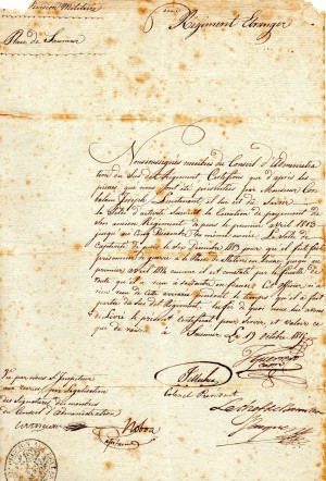 Document 6e Régiment Etranger 1815